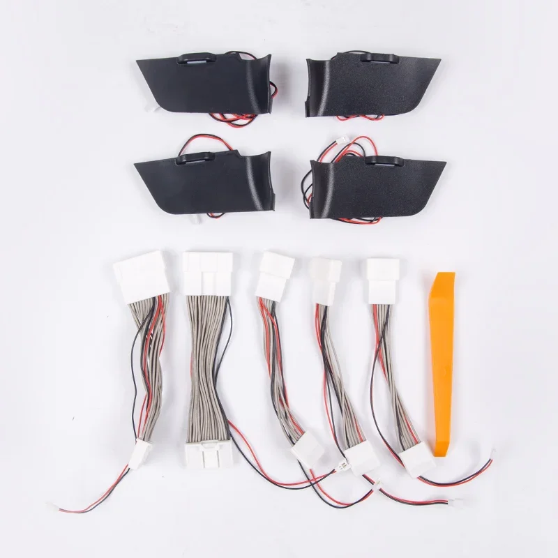 トヨタ RAV4 2019-2023 2024 4 個 LED 車内ハンドルボウルライト装飾雰囲気ランプアイスブルードアアームレストインジケーター