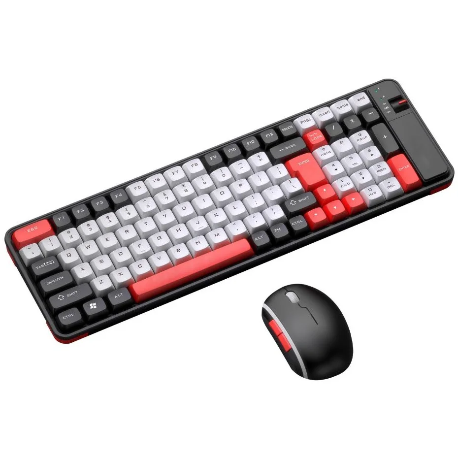 Kit Teclado Mouse Gamer Knup Colorido BT Wireless 2.4 Knup TE-129