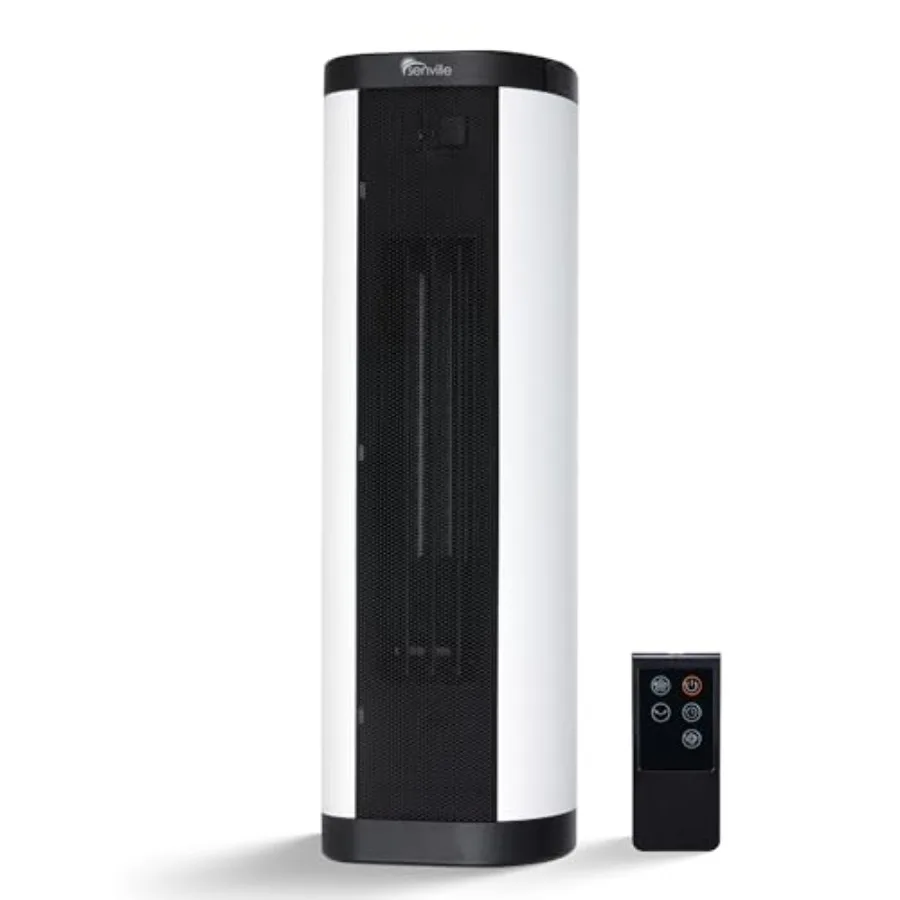 

1500W Space Heater for Indoor Use Electric Ceramic Remote Digital Thermostat Overheat Protection Vertical and Horizontal Operat