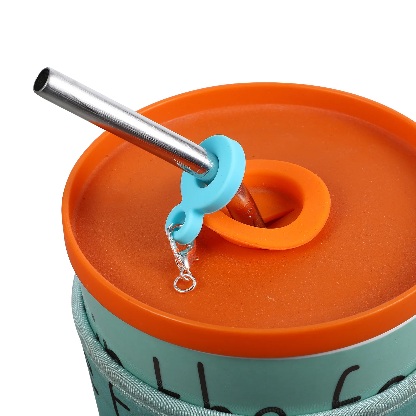 

4 шт., силиконовая соломенная подвеска, декор, подвесной шарм, многоразовые, моющиеся, безопасные силиконовые соломенные подвески, идеально подходят, яркие цвета