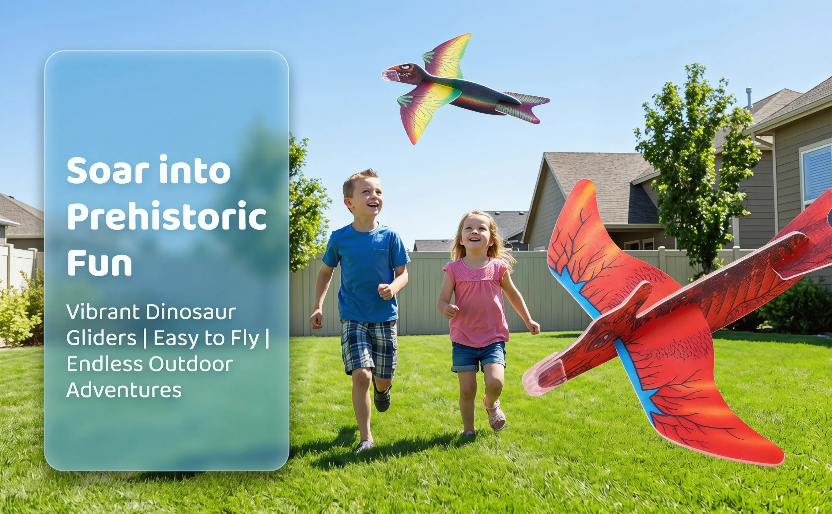 48Pcs Foam Airplane Dinosaur Gliders Planes for Kids Educational Hand-Eye Coordination Outdoor Flying Party Favor