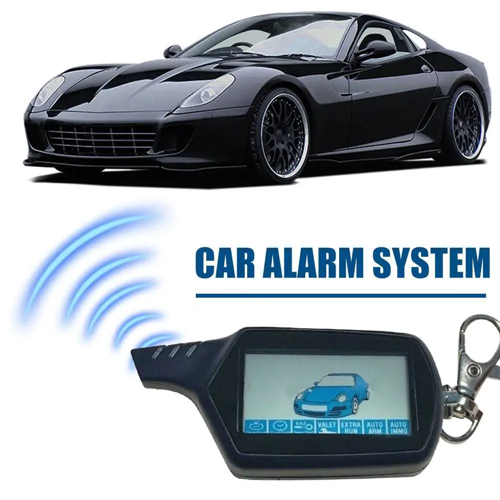 LCD مفتاح التحكم عن بعد أمن السيارة اتجاهين نظام إنذار السيارة ل Twage StarLine B9 للمركبة الروسية X9I2 #5