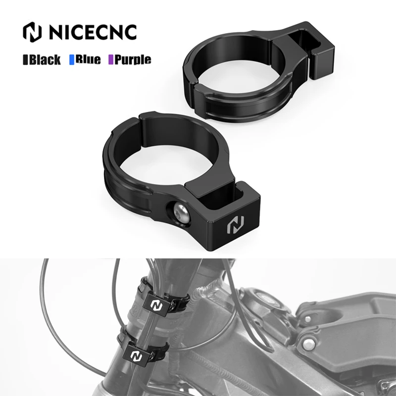 

NICECNC For Surron Light Bee X S L1E Electric Dirt Bike Aluminum Brake Line Hose Clamp Holder For Segway X160 X260 2024 2025