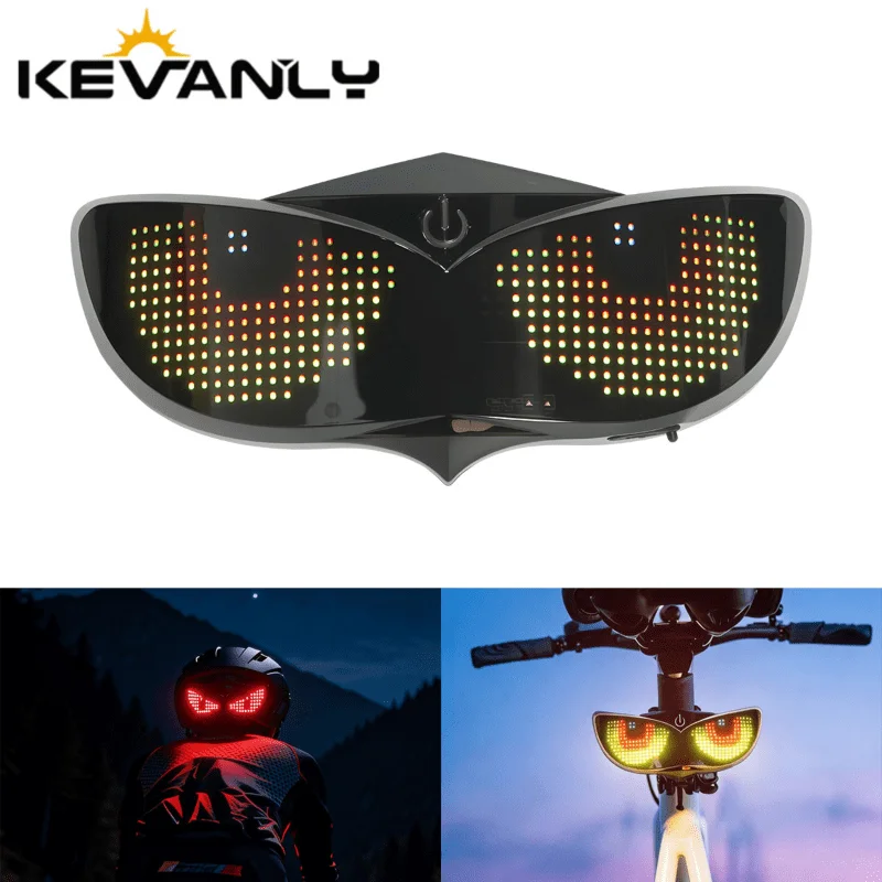 Universal Helmet Control Devil's Eye Light APP Control RGB Dynamic Expression Light LED Decorative Light for Bicycles Motorcycle