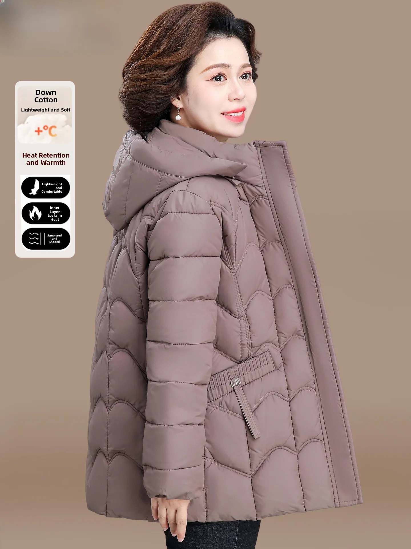 

Утепленная хлопковая куртка для женщин на зиму: модное женское пальто из полиэфирного волокна на молнии для сохранения тепла