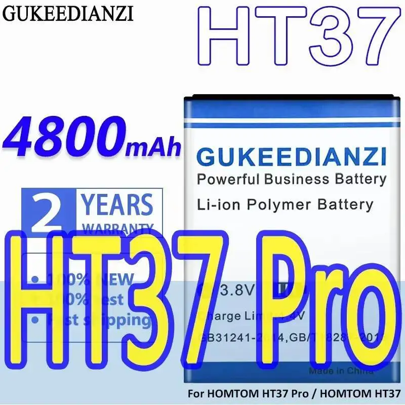 

Для Homtom HT37 Pro Стабильный аккумулятор высокой емкости для мобильного телефона 4800 мАч