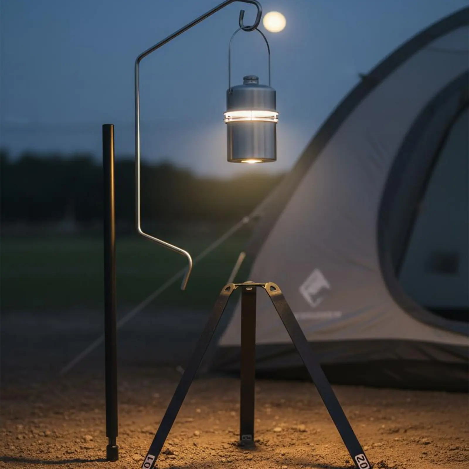 Tripod Lantern Stand Foldable Folding Lantern Stand Portable Camping Lamp Holder Small Design Foldable Camping Lamp Post - view 4