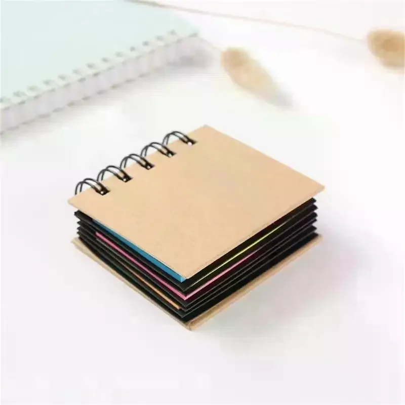 Combination Sticky Note Hard Cover Memos Pad Small Spirals Notebook Colorful Note Pad School Supplies For Student
