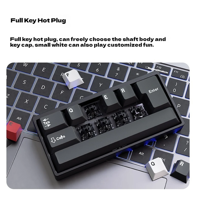 LUMINKEY NOVA Customized Mechanical Keyboard kit Aluminum Alloy Mini Multifunction keyboard 12keys Hot Swap Wired  Laptop PC