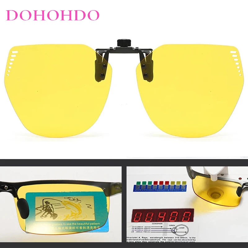 

Brand Designer Polarized Clip-On Sunglasses Women UV400 Night Vision Anti-Glare Glasses Men Outdoor Sports Driving Goggles Male