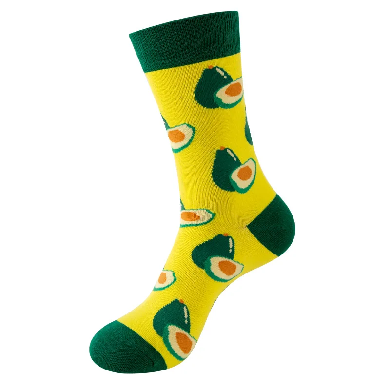 جوارب نسائية منتصف العجل من الفاكهة لعام 2025 بتصميم أناناس وبطيخ ومضادة للانزلاق من القطن المسامي لرياضة الجري في صالة الألعاب الرياضية