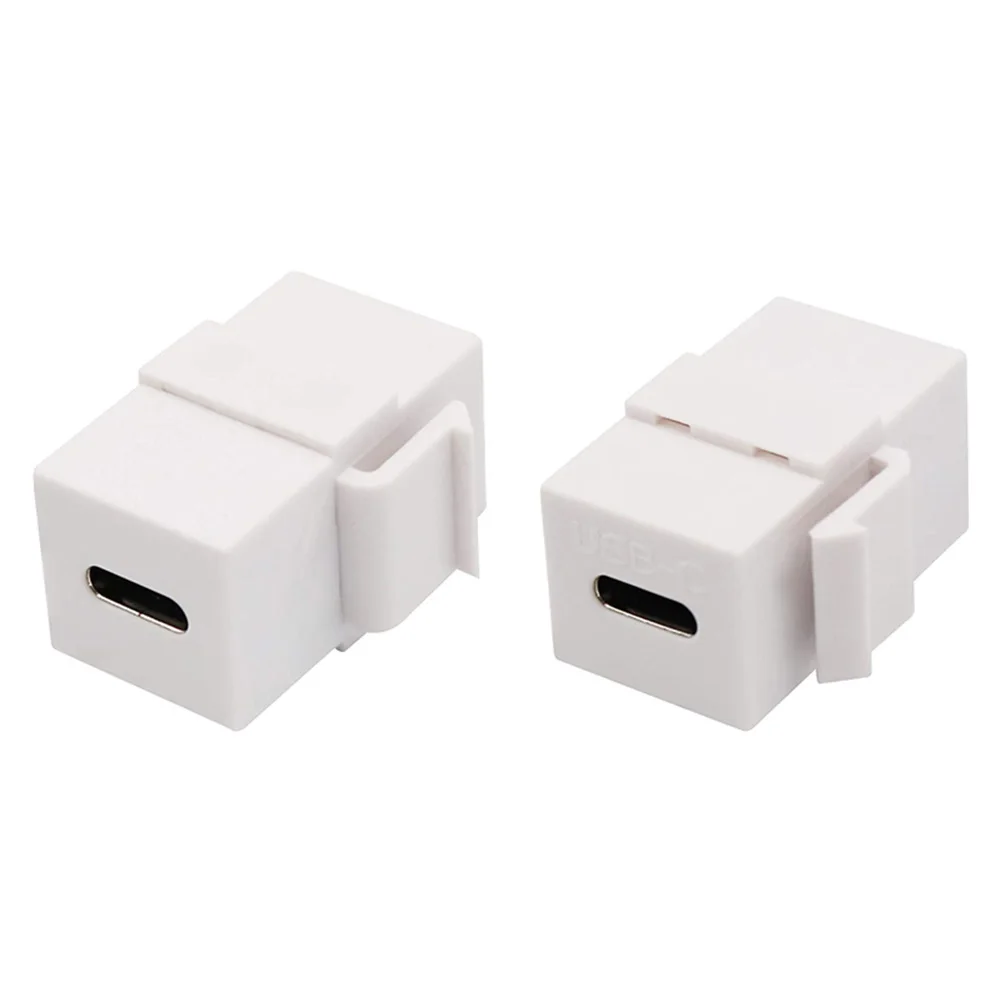 USB 3.1 Type C Keystone Insert Support Charging Data Synchronization Plug and Play for Wall Plate Outlet Panel