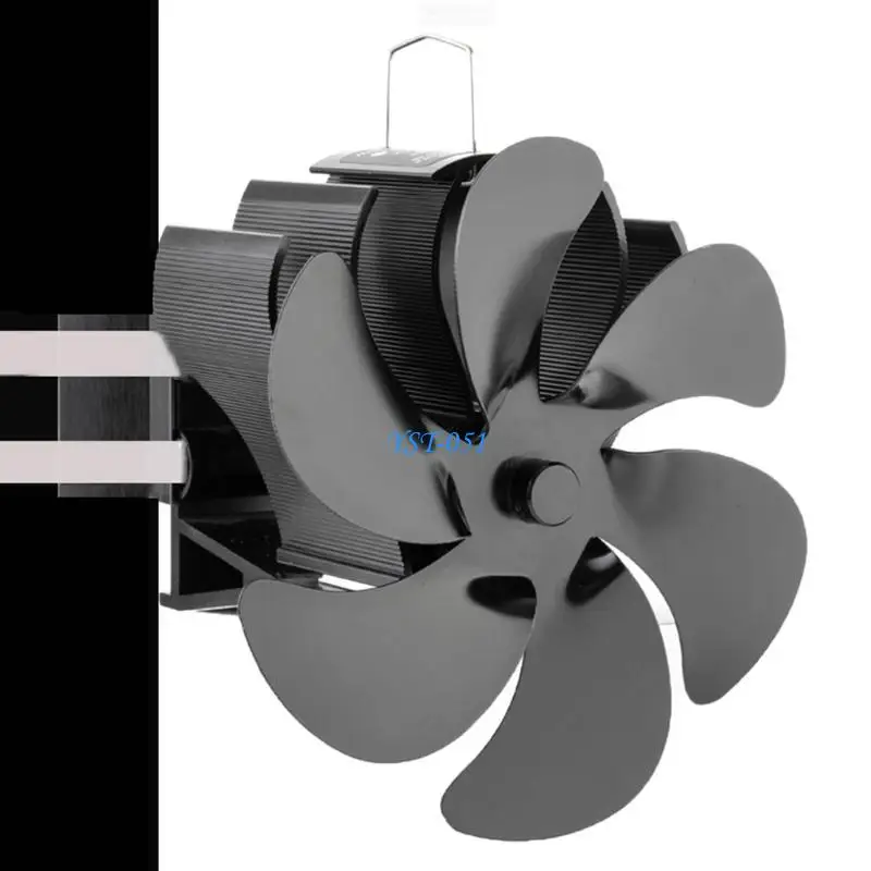 E15A 6 شفرات موقد مروحة BG606 مدفأة منزلية مروحة توزيع الحرارة بكفاءة هادئة
