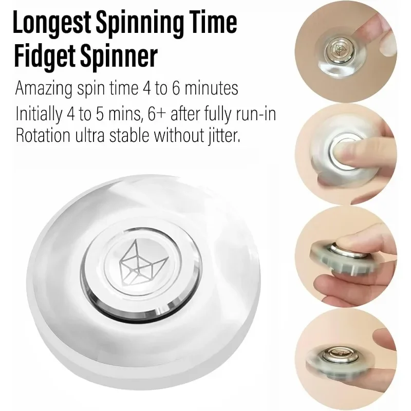 Fidget Spinner for Adults,Stainless Steel Heavy Spinning Toys,Small Mini Fox Hand Gyro Bearing Premium Long High Spin Fidget