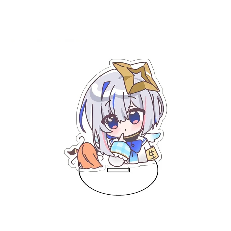 Anime Cute Toy Hololive Vtuber Figure Stand Usada Pekora Uruha Rushia Hosimati Suisei Inugami Korone Acrylic Keychain 10CM view 3