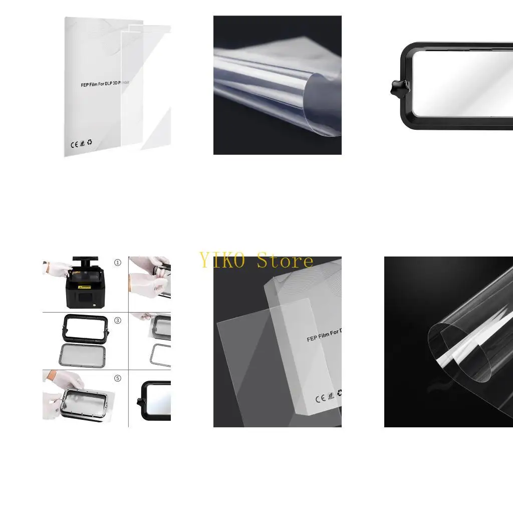 K32C FEP Film 280 x 200 mm High Transmittance Strength, 0.1 mm for SLA DLP 3D Printer