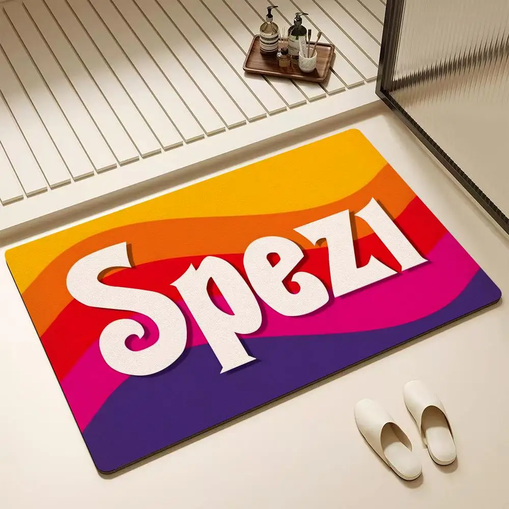 P-Paulaner Spezi Food Floor Mat Alfombra de baño de diatomita – Alfombra de baño altamente absorbente, antideslizante y de secado rápido