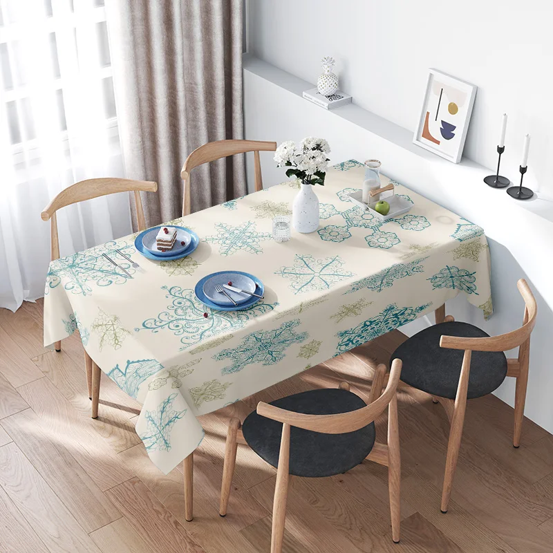 

Decorative Floral TableclothElegant Dining Room Decor for Kitchen, Living Room or Office Space Soft Fabric Material with Multipl