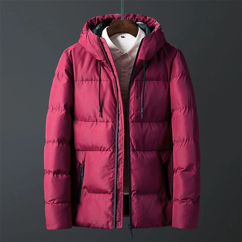 Large Size Men Outdoor Winter Warm Cotton Coat Thicken Thermal Windproof Loose Jackets Climbing Hiking Skiing Hooded