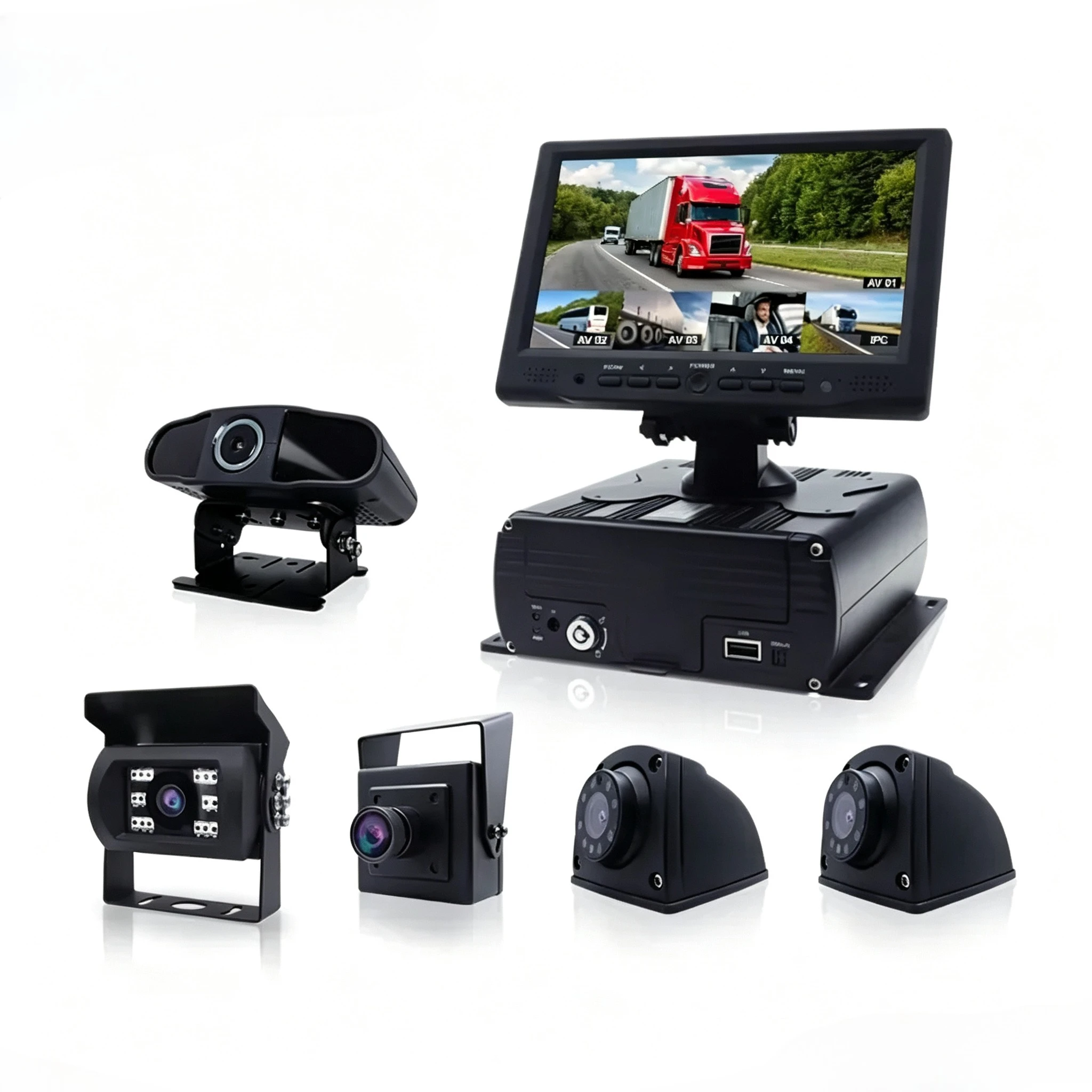 5CH Car Driver Status Recorder 12V HD Vehicle Truck Rearview Backup MDVR Camera DVR System Kit
