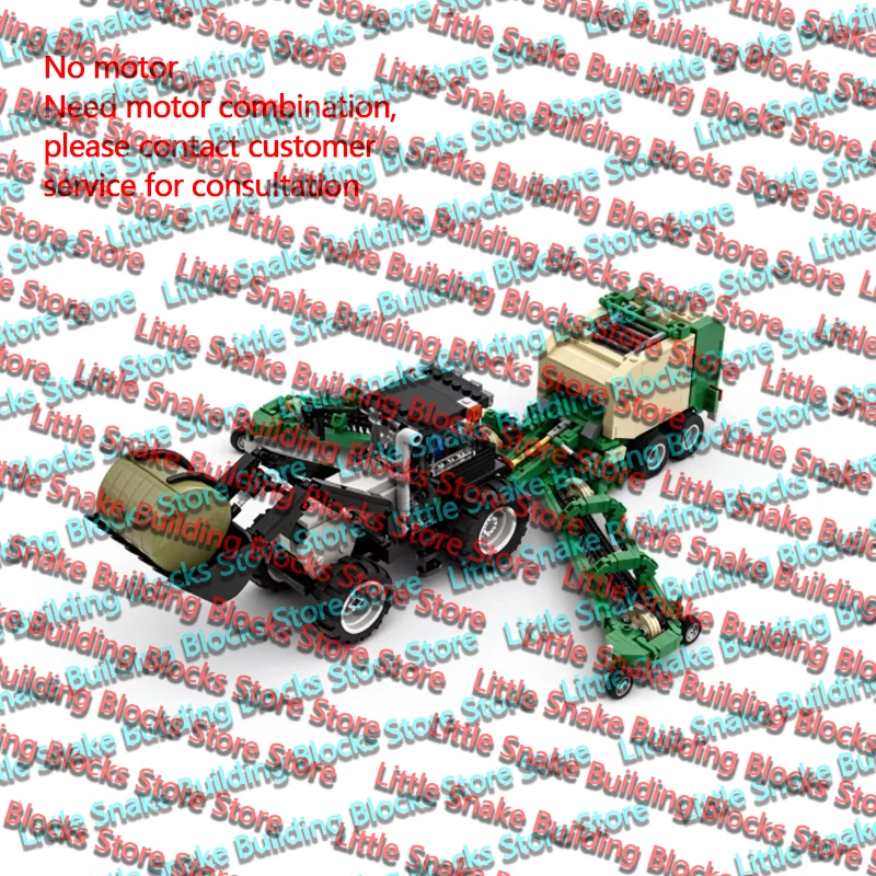 QWERT City Car Model MOC Building Bricks Agricultural Machinery Vehicles Modular Technology Holiday Gifts Assemble Toys Suit