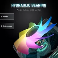 LDPCSJ 6 Pack 12cm 120mm Addressable ARGB Case Cooling Fans 4 Pin PWM Variable Speed 5V 3 Pin A-RGB Light Synchronization Fan Set with Included ARGB Controller Hub High Static Pressure Radiator Fans for ATX Gaming PC Liquid Cooling System Upgrade 7