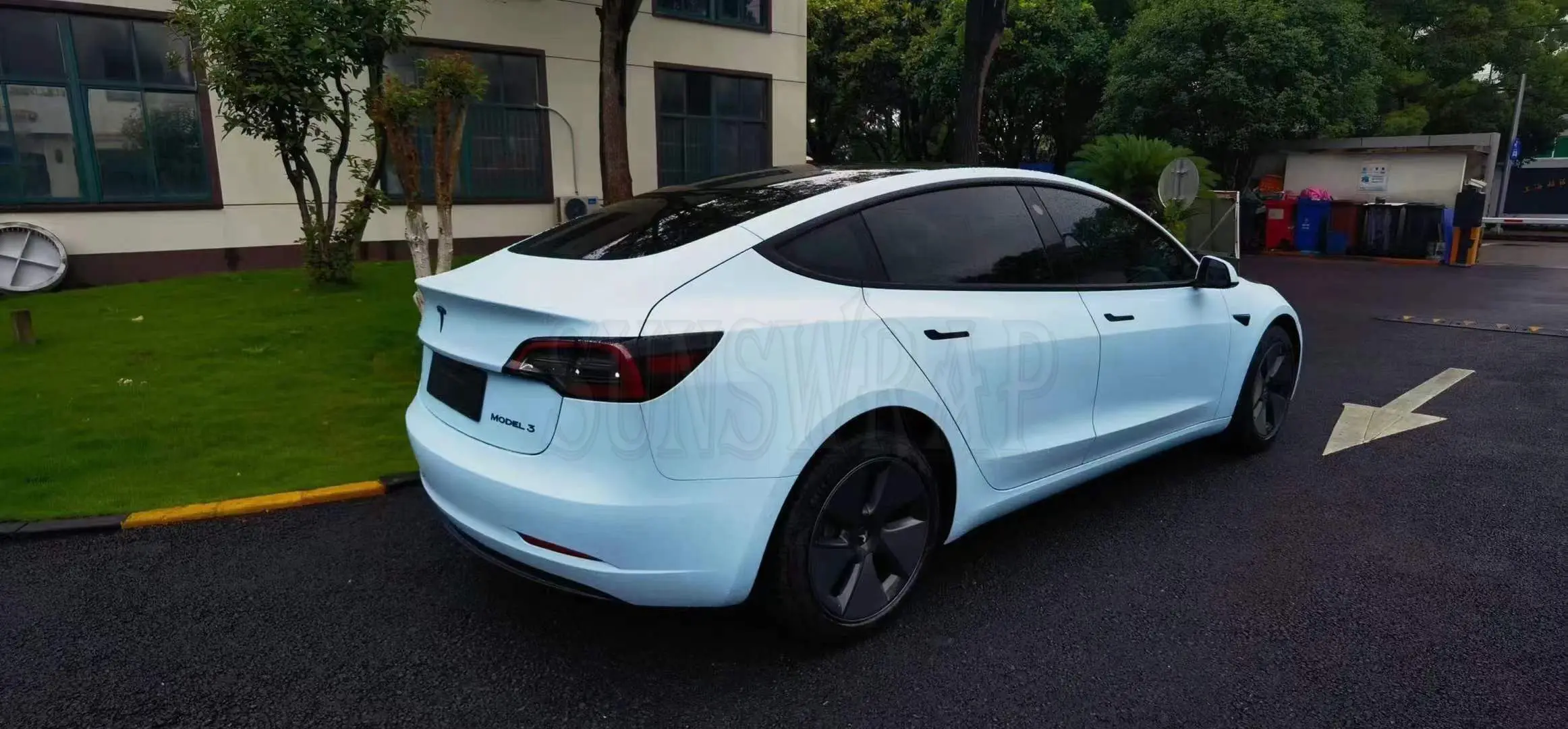 

Satin Matte Vinyl Film Stickers Glacier Blue Self-adhesion Tape Auto Body Styling Wrap Film Auto Motorcycle Decor Decals 5x59ft