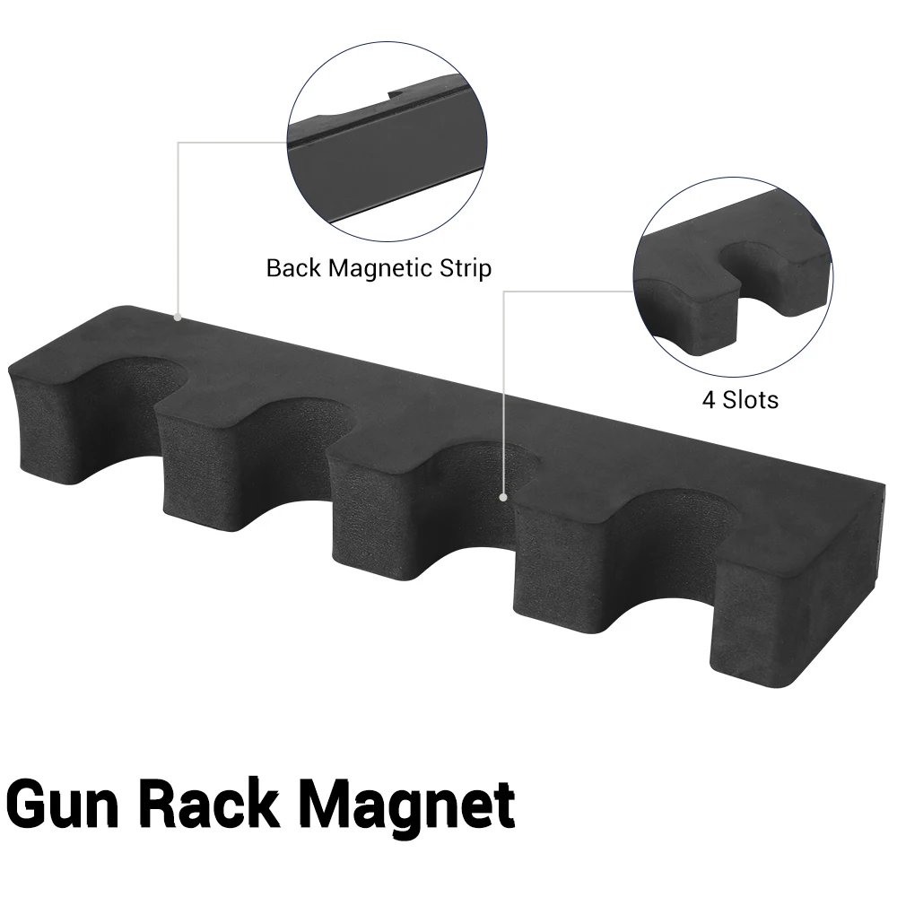 Portaborse magnetico a 4 slot portaoggetti in schiuma ad alta densità portaoggetti portaoggetti magnetico per canna portaoggetti sicuro per pistola