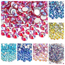 Light Siam AB SS3~SS30 Non Hotfix Rhinestone стразы Flatback Glass Stone Nail Rhinestones Diamond For DIY Nail Decorations