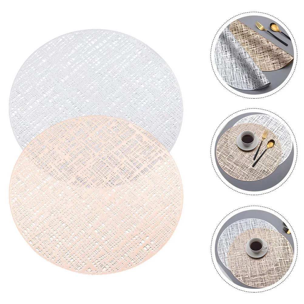 

2Pcs Dining Table Placemats Heat Insulation Nordic Style Textured Table Mats for Home Restaurant Kitchen Accessories