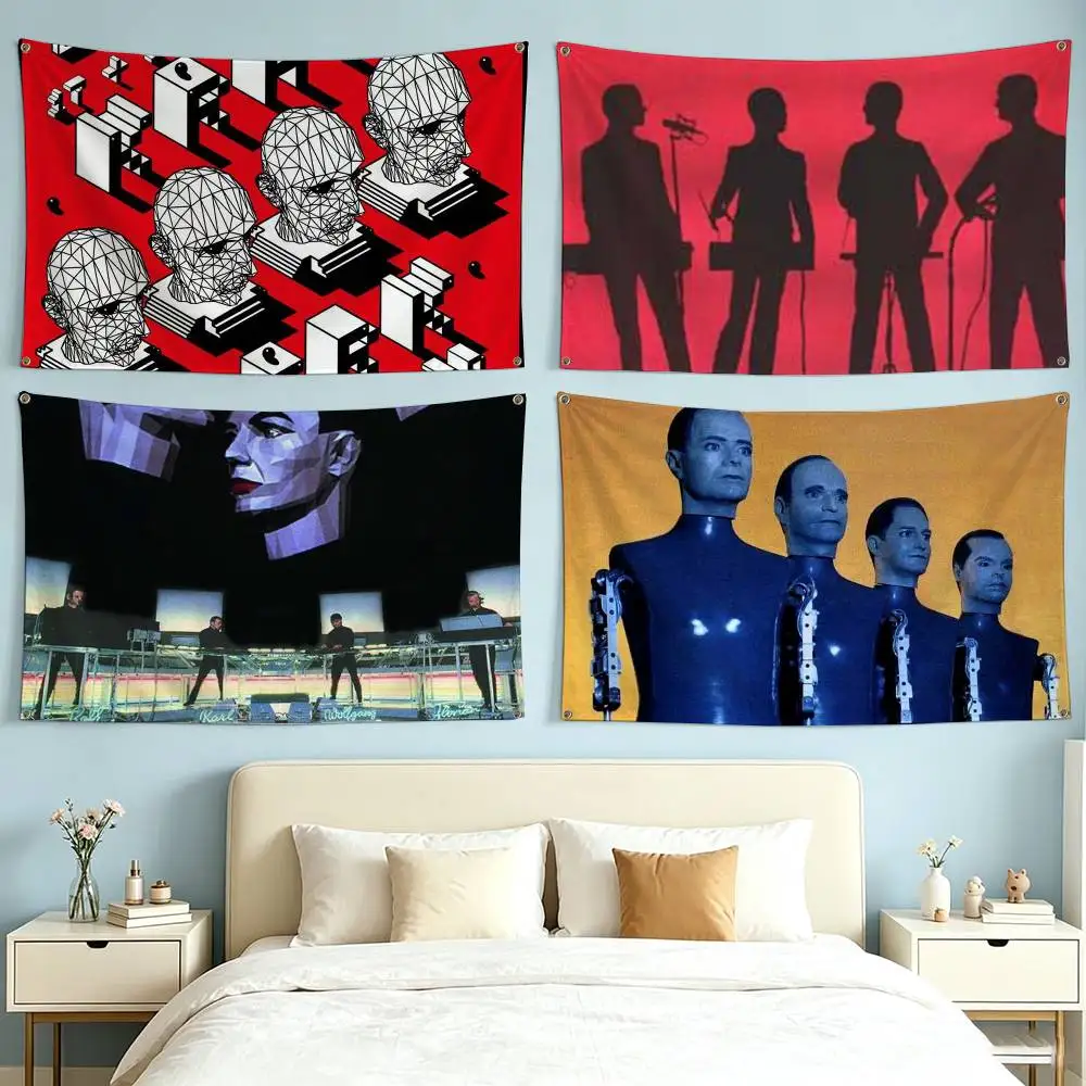 Band K-Kraftwerk Singer  Flag Suitable For Party Club Outdoor Interior Wall Decoration Banner Fans Gift