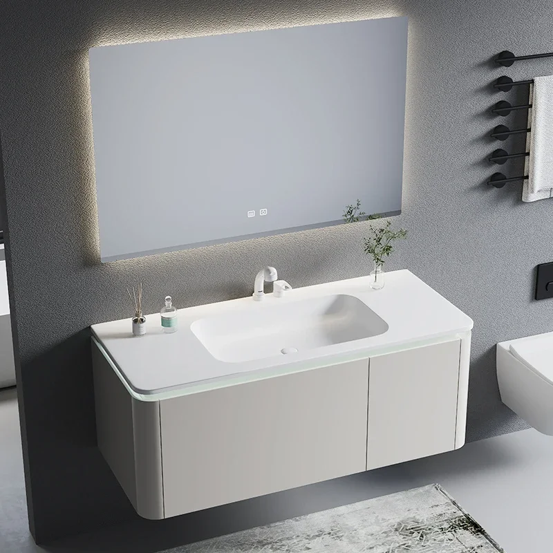 Oak Painted Smart Bathroom Cabinet Combination Washbasin