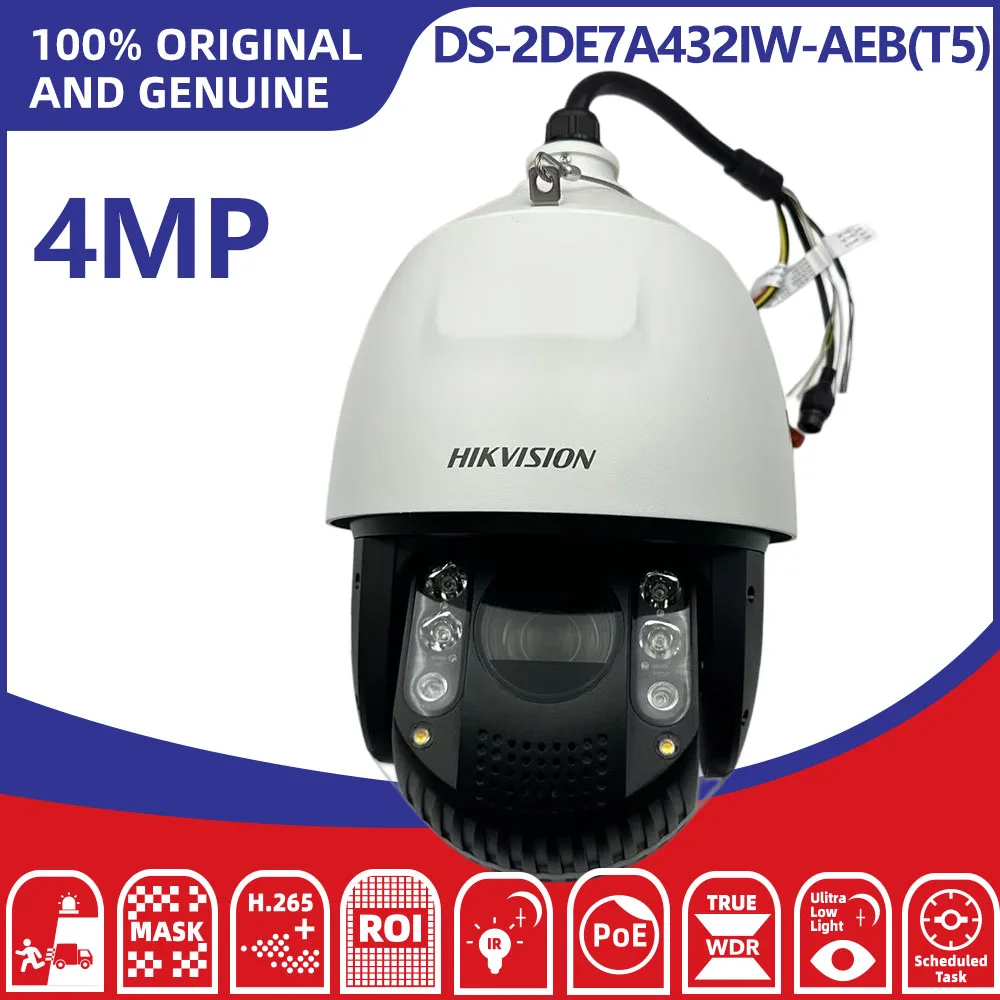 Hikvision DS-2DE7A432IW-AEB(T5) 4MP 32X Zoom PTZ IP Camera 200m IR DarkFighter Face Capture Human Vehicle Detection 5.9-188.8mm