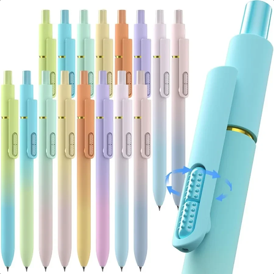 

16 Pcs Gel Pens 0.7mm Fine Point Smooth Writing Pens Black QuickDry Long Lasting Fidge Pens for Journaling Office Note Taking S