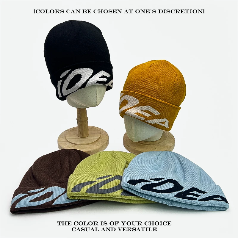 دافئ بسيط موضة سكيت بيني تسلق تنوعا ins جديد الرجال النساء الأمريكية في الهواء الطلق الجاكار iDEA رسائل الصوف قبعات منسوجة