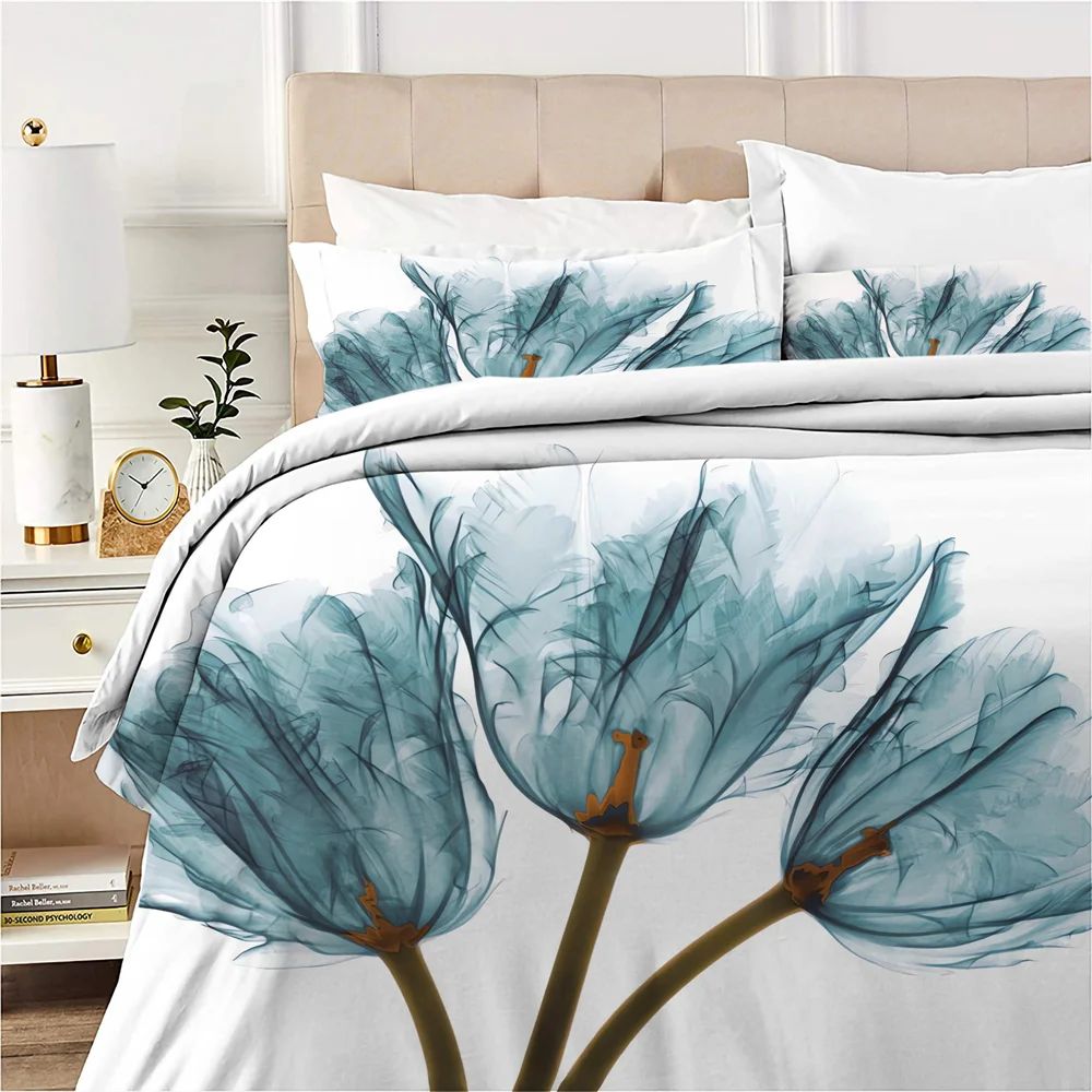 

3D Bedding Set King Size Luxury Flowers Duvet Cover Home Bedspread Bedroom Bedclothes Comforter Cover