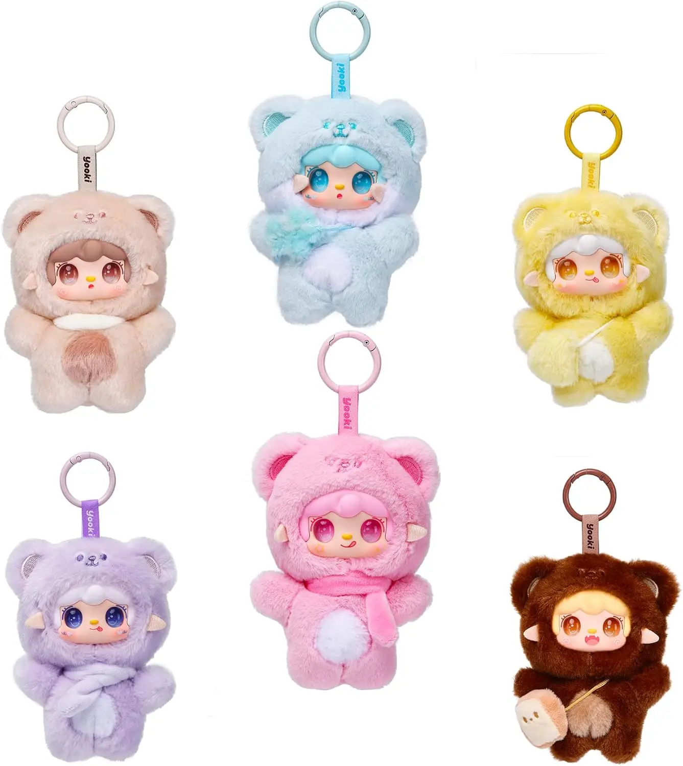 

Cute Plush Pendant Blind Box, Random Vinyl Dolls Surprise Birthday Gifts, Single Mystery Box - Bear Series