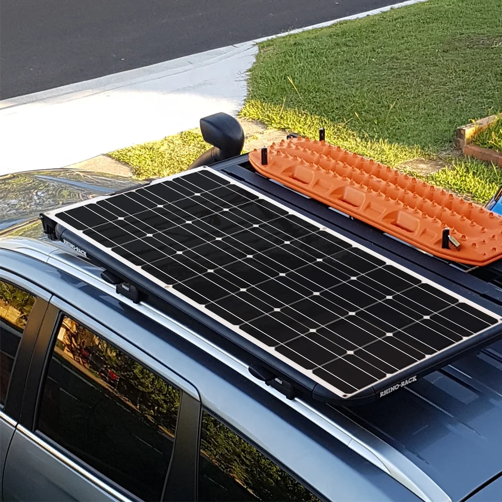 Flexible Solar Panel 120W 12V 240W Balcony Power Panneau Solaire for Motorhomes Campers, Vans, Boats and Other Uneven Surfaces