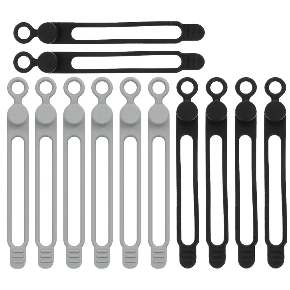 

12Pcs Reusable Silicone Cable Ties Cord Organizers Data Wire Management Cord Straps for Desk Cable Ties Wire Organizer