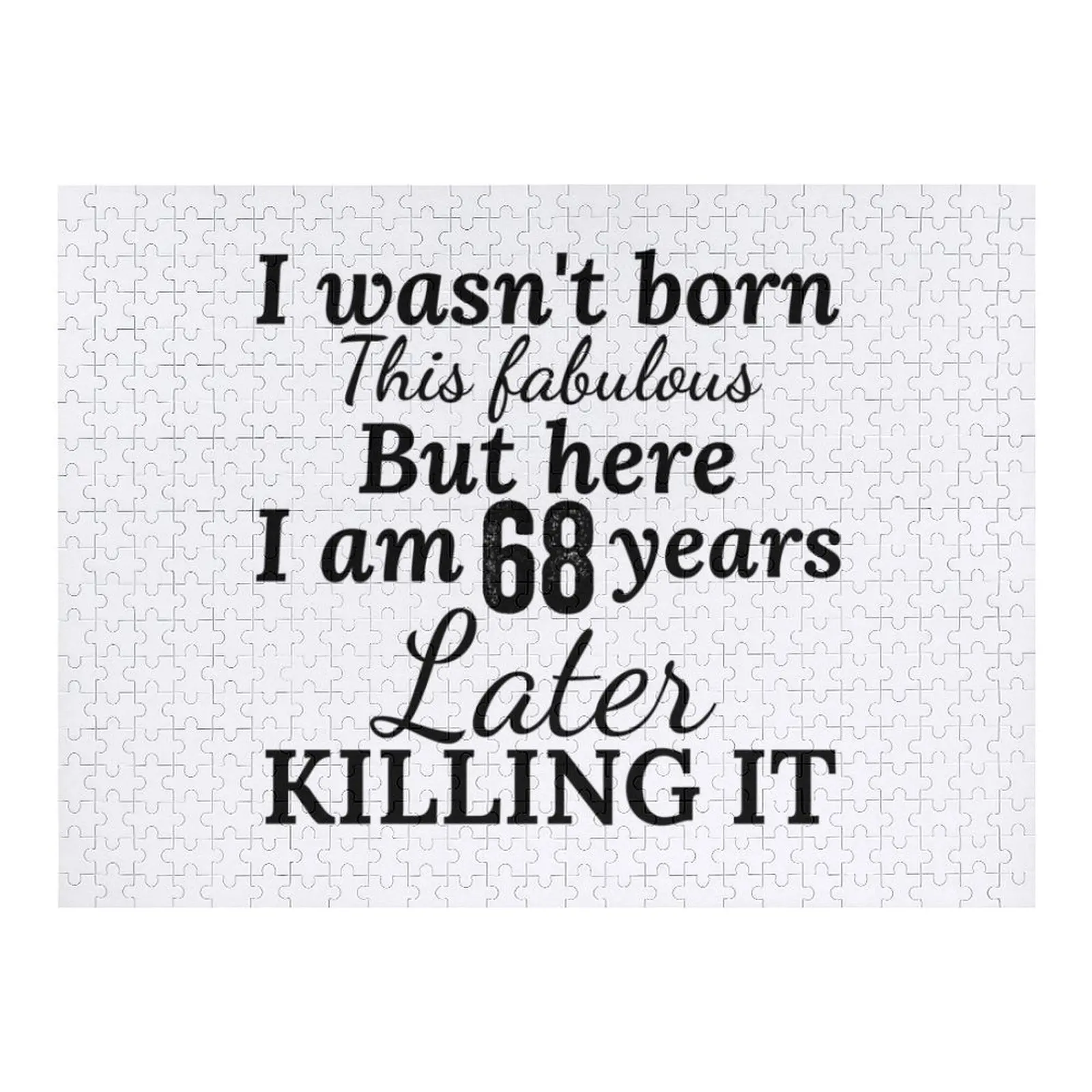 

68th birthday Jigsaw Puzzle Personalised Toys Personalized Gift Ideas Personalized Baby Object Puzzle