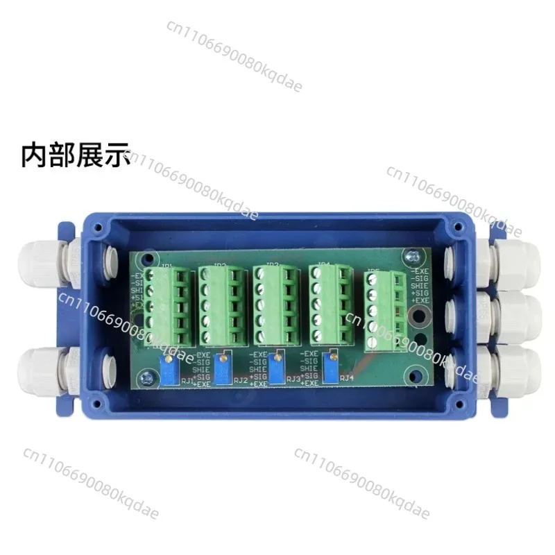 Load Cell Connection Box 5-Hole 4-Wire Terminal Box For Weight Detection Sensor Assembly