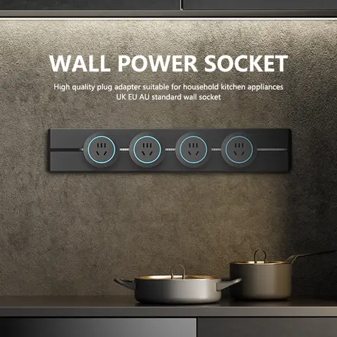 Toma de corriente para el hogar, dispositivo de cocina, adaptador de enchufe de calidad, enchufe de riel de pared estándar con Usb, Reino Unido, UE, AU