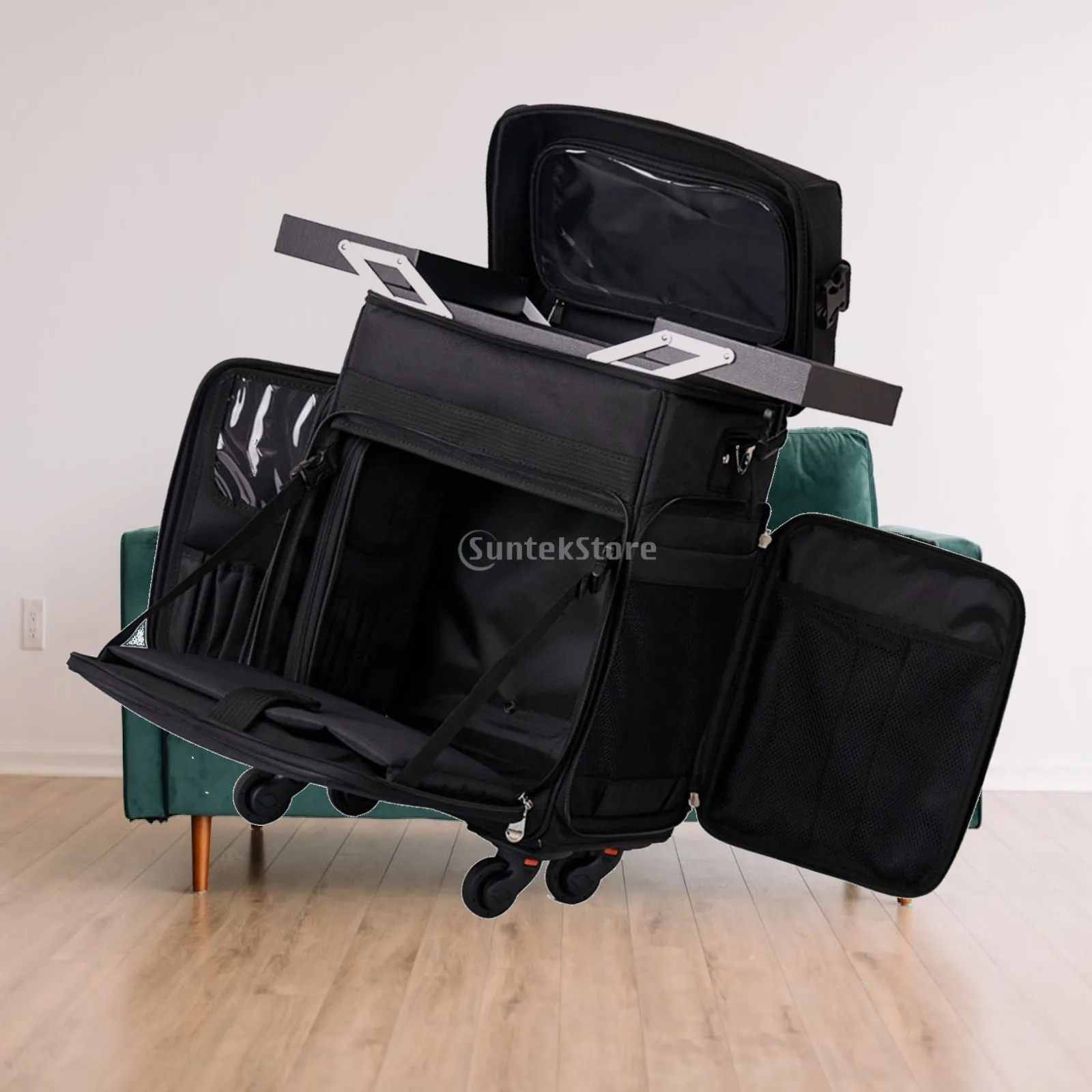 

Makeup Case with Wheels, Cosmetic Case, , Practical, Versatile, Portable, Professional, Wheeled Organizer for