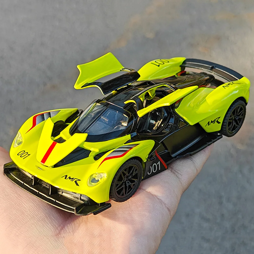 

1:32 Valkyrie Apollo EVO Модель автомобиля, литая под давлением игрушка из сплава, резиновые шины, открытые двери, транспортные средства со световым звуком, спортивный автомобиль, подарки для детей