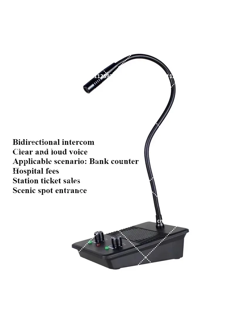 Two-Way Window Intercom Speaker System for Counter Ticketing, Mini Amplifier Speaker Booth