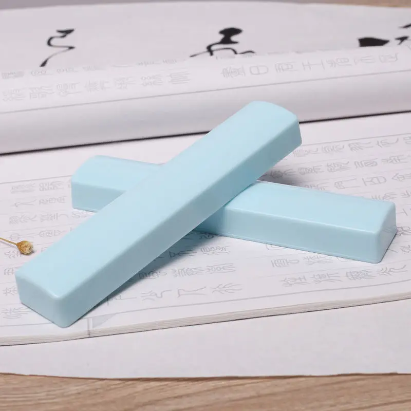 Imitation Jade Town Ruler Paperweight Paper Weight A Pair Of 2 Calligraphy Presses Book Brush Trumpet