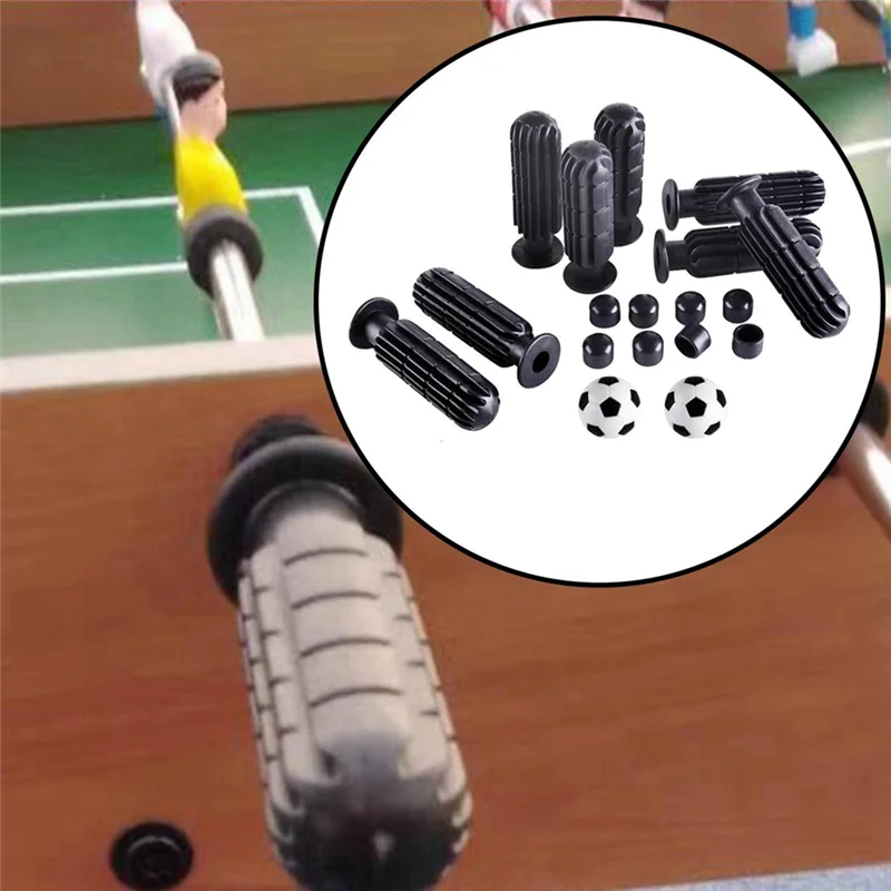 

Top!-8Pcs Foosball Grips With End Plug Table Football Children Comfortable Handling With 2 Small Soccer Balls Replace Replace