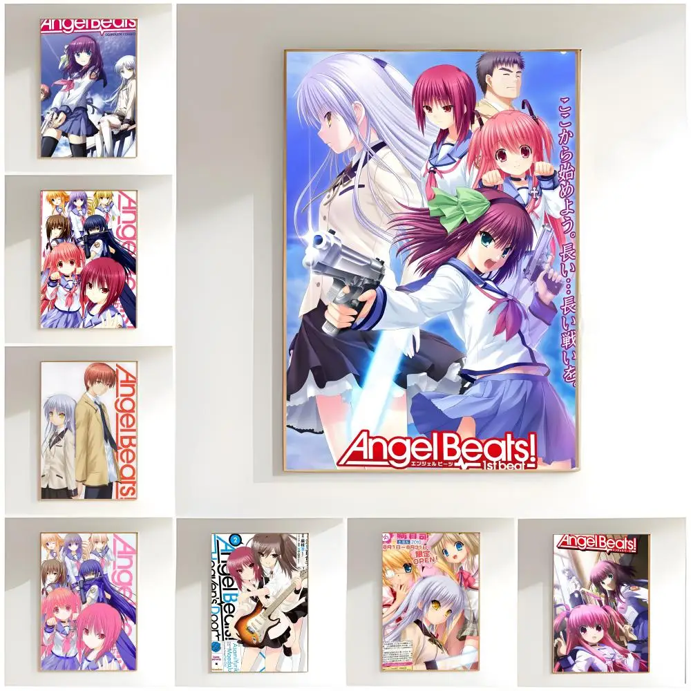 emotional anime Angel Beats! Poster Classic Wall Art  Home Decor  Peel and Stick Unframed