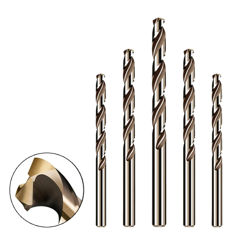 10Pcs HSS M35 Cobalt Drill Bit Multi Function Metal Twist Drill Round Shank 1 1.5 2 2.5 3 3.5 4 4.5 5 6 mm Hole Cutter Tool Part