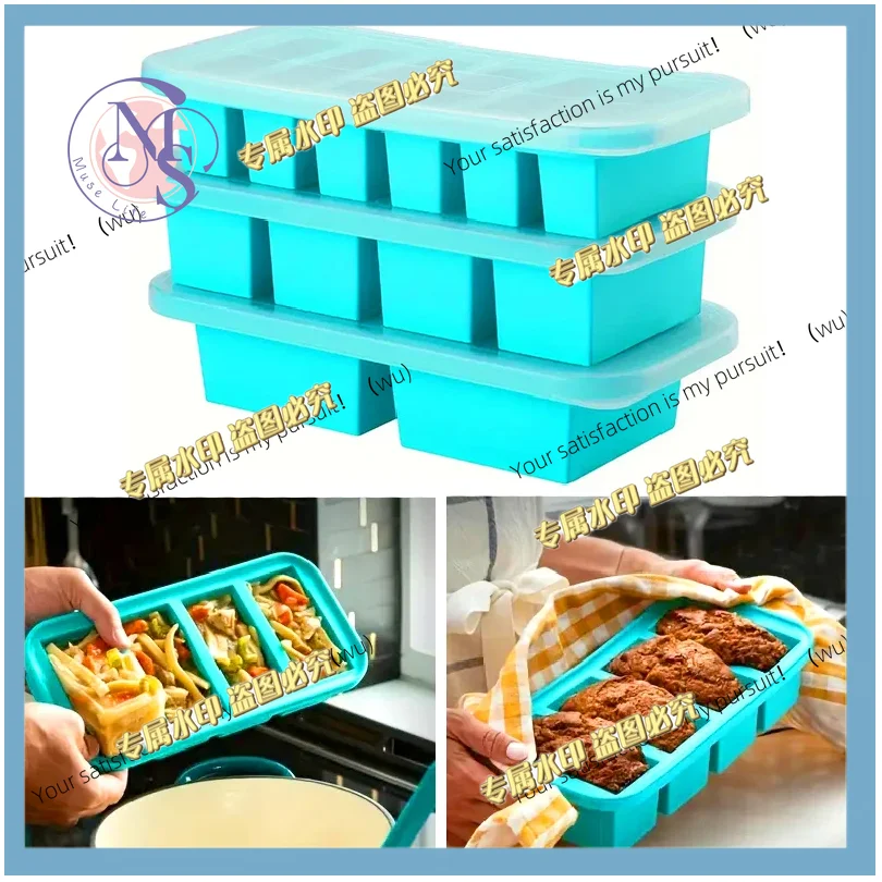 1 piece 2/4/6 mesh silicone frozen mold with cover, new